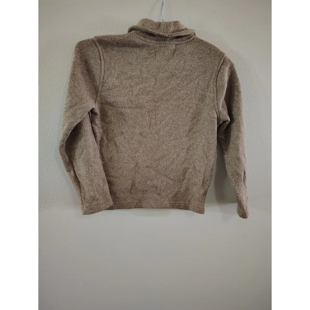 Old Navy Boys Tan Marled Knit Shawl Collar Button Pullover Sweater Size M 8